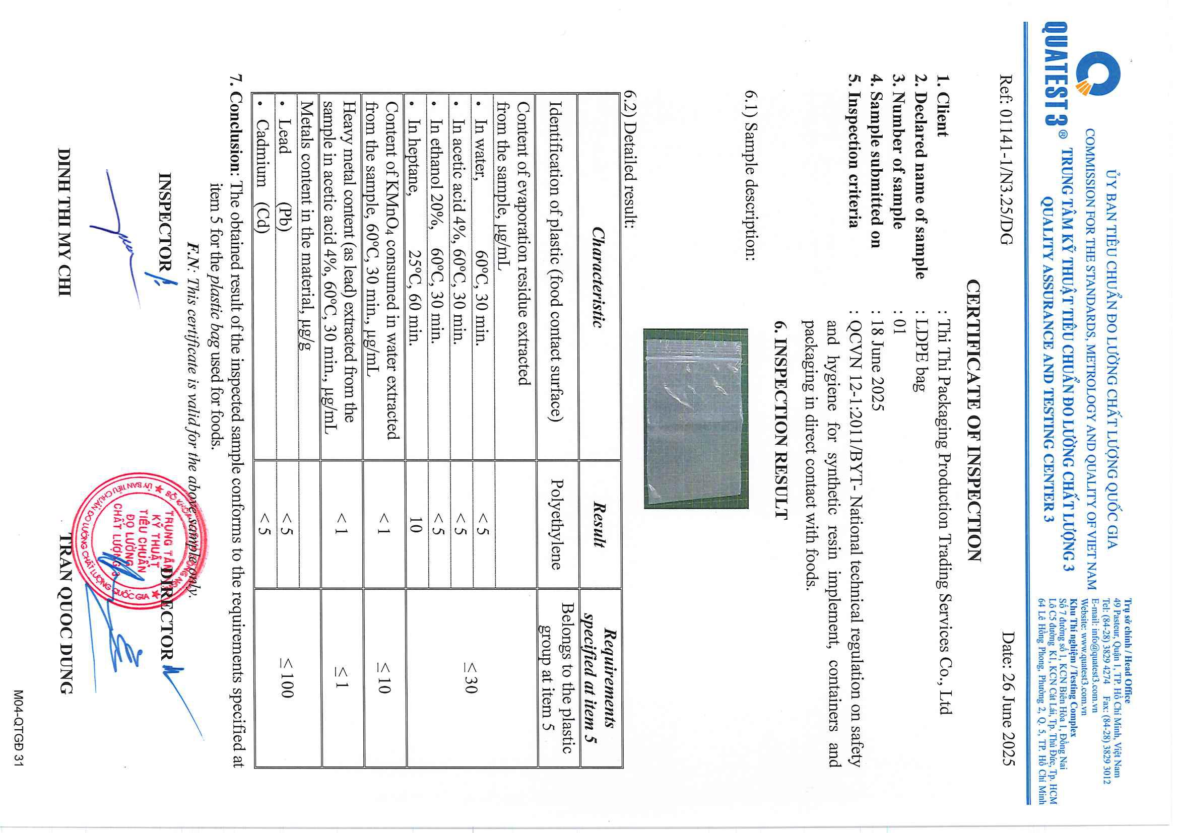 CÔNG TY TNHH SẢN XUẤT THƯƠNG MẠI DỊCH VỤ THI THI PACKAGING